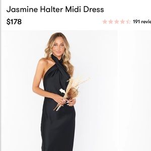 Show me your mumu Jasmine halter MIDI dress